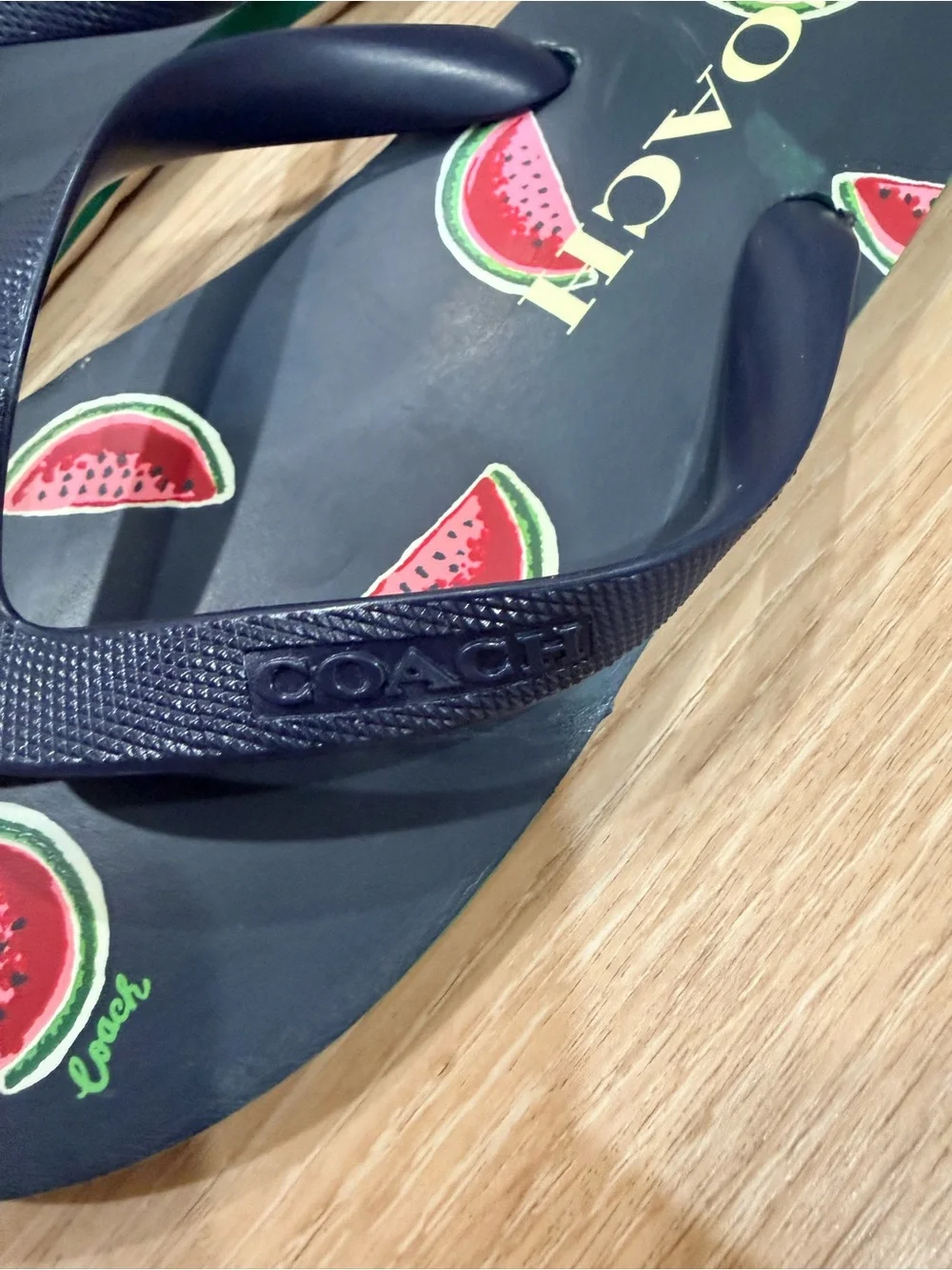 Coach Flip Flops with Watermelon Print